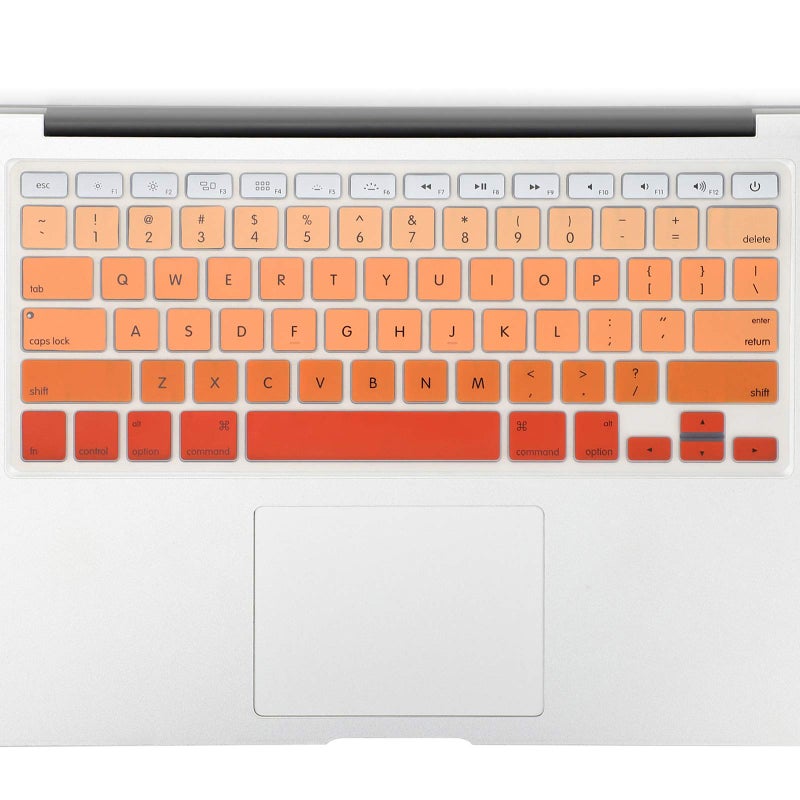 Allinside Orange Ombre Keyboard Cover Skin for MacBook Pro 13" 15" 17" (2015 or Older Version), MacBook Air 13" A1369/A1466, Older iMac Wireless Keyboard MC184LL/B - Image 1